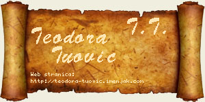Teodora Tuović vizit kartica